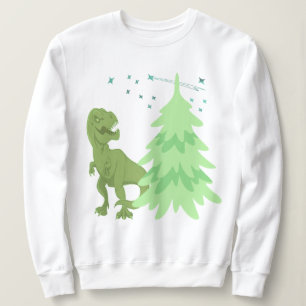 Camiseta Dinossauros Engraçados, Árvore de Natal T-Rex Holi