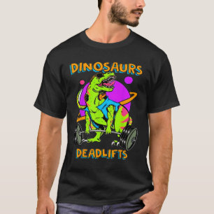 Camiseta Dinossauros Engraçados E Levantamento De Peso Halt