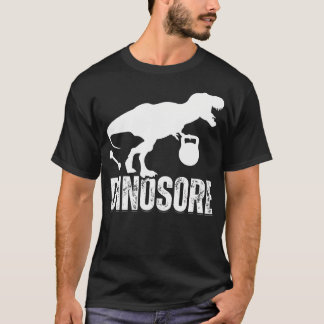 Camiseta Dinossauros Engraçados Fazendo Malhação De Gym Lev