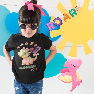 Camiseta Dinossauros Engraçados Meninas Adoram Dinos Também