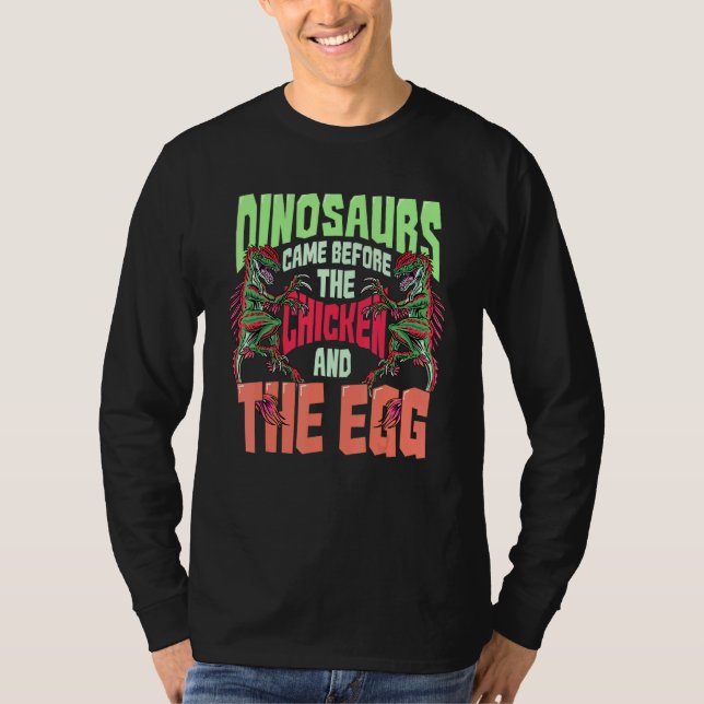 Camiseta Dinossauros Inspiraram Galinha E Dino Qu Relaciona (Frente)