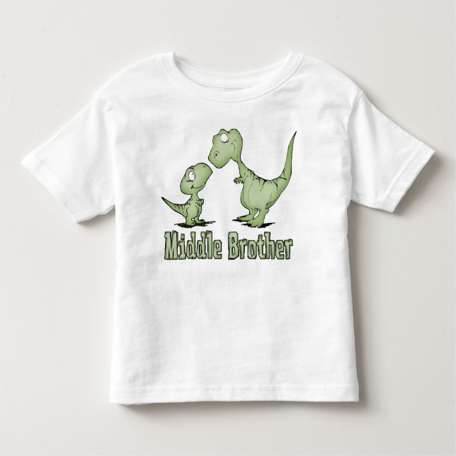 Camiseta Dinossauros Irmão Médio (Frente)