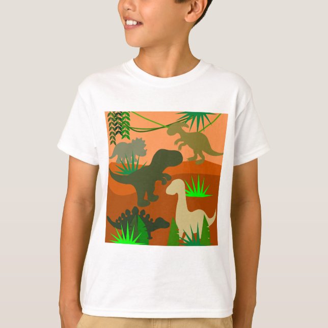 Camiseta Dinossauros na Natureza (Frente)
