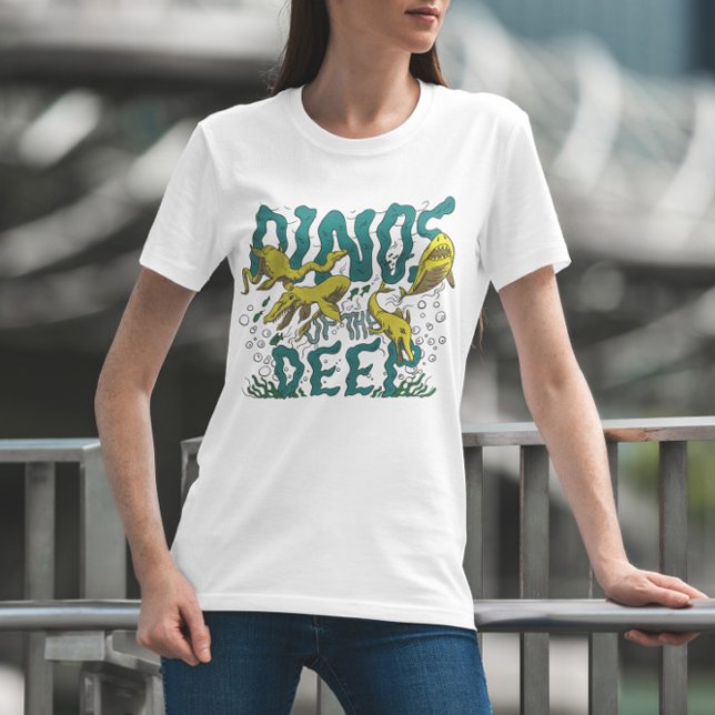 Camiseta Dinossauros Nadando Oceano (Criador carregado)