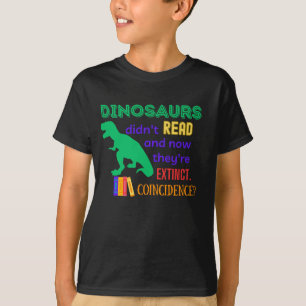 Camiseta "Dinossauros não leram" Lido-A-Thon