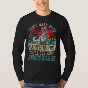 Camiseta Dinossauros Pais de Menores Tela do Dia de os pais