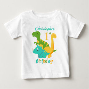 Camiseta Dinossauros primeiros aniversarios