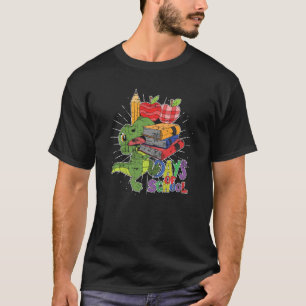 Camiseta Dinossauros Rapazes Rex Estudantes 100 Dias De Esc
