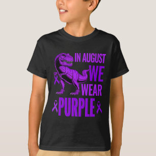 Camiseta Dinossauros T rex Em agosto Vestimos Sobredosagem