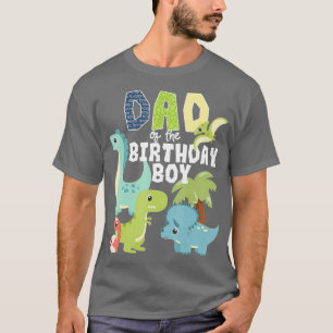 Camiseta Dinossauros Tema Pai De Aniversário Do Aniversário
