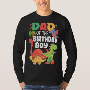 Camiseta Dinossauros Tema Pai De Aniversário Do Aniversário