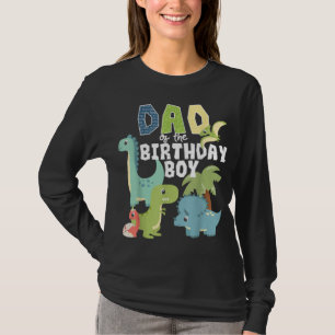 Camiseta Dinossauros Tema Pai De Aniversário Do Aniversário