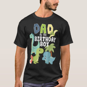 Camiseta Dinossauros Tema Pai De Aniversário Do Aniversário