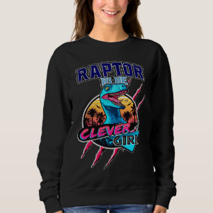 Camiseta Dinossauros Velociraptor Azul Garota Inteligente R
