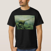 Dinossauros Vintage, Brachiosaurus Nadando no Ocea
