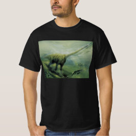 Camiseta Dinossauros Vintage, Brachiosaurus Nadando no Ocea