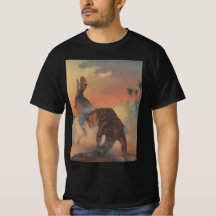 Dinossauros Vintage, Carnotaurus Rugindo na Selva