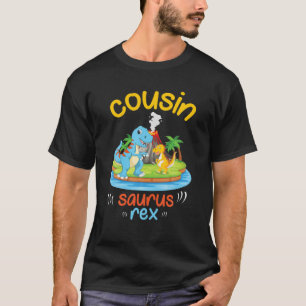 Camiseta Dinossauros Vintage dançando juntos Primo Feliz S