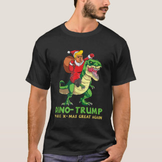 Camiseta Dinotrump Funny Trump Andando Dinossauro Natal Sa