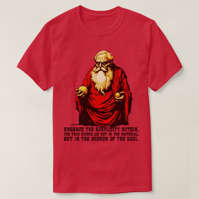 Camiseta Diogenes Filósofos Sabedoria sobre Simplicidade (Frente do Design)