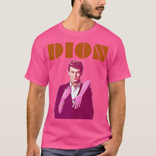 Camiseta Dion sozinho com um ícone de música FanArt 60s