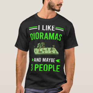 Camiseta Dioramas de 3 Pessoas verdes