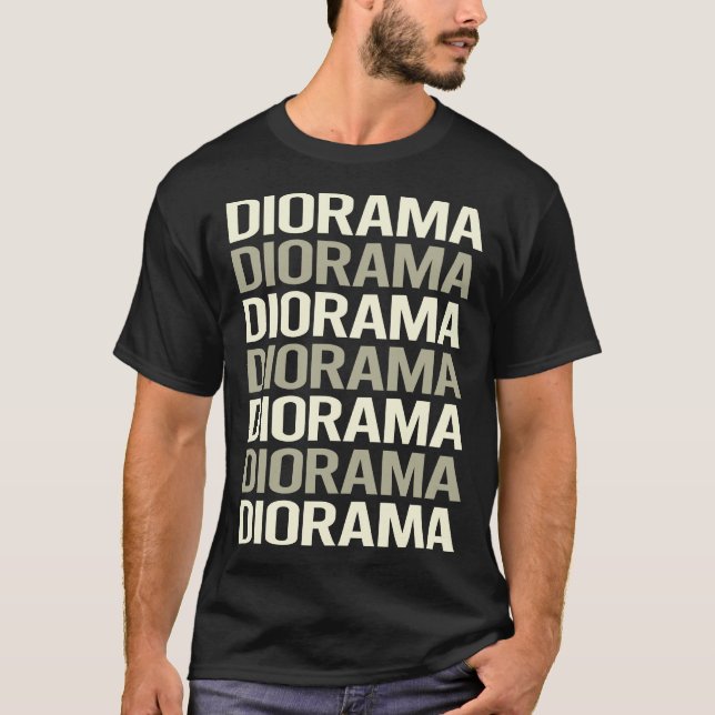 Camiseta Dioramas de Texto Branco (Frente)