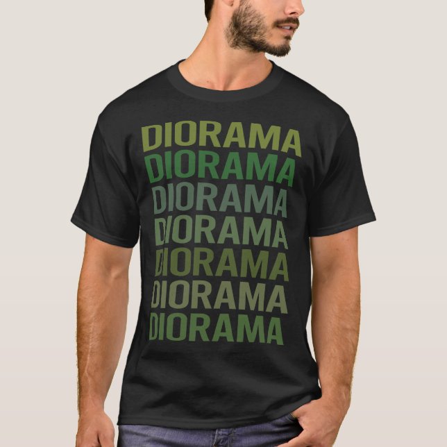 Camiseta Dioramas de Texto Verde (Frente)