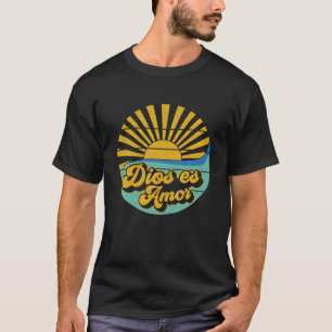 Camiseta Dios Es Amor Mensagem Católica Espanhola Go