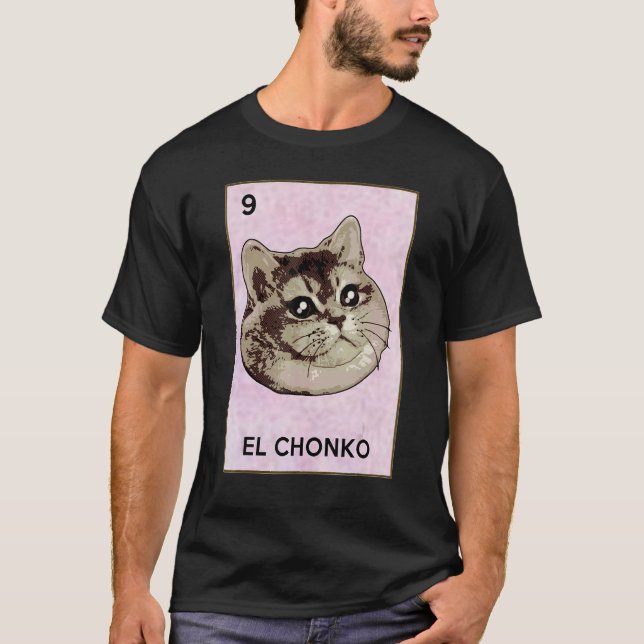 Camiseta Dios Mio Oh Lord Chonk El Chonko Memória do Gato M (Frente)