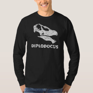 Camiseta Diplodocuments Crânio Fóssil Dinossauro Ossaca Dip