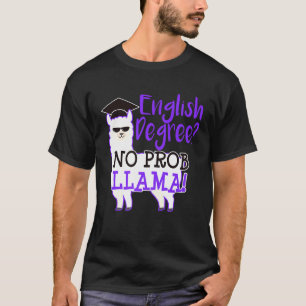 Camiseta Diploma de Graduação em Inglês do Llama College Cl