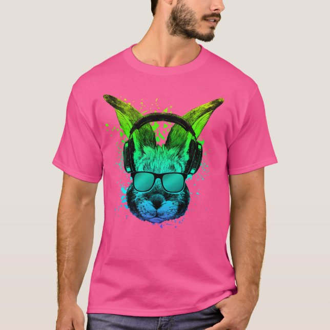 Camiseta Dippy Bunny Shirt Dj Ravers Edm Techno Psychedeli (Frente)