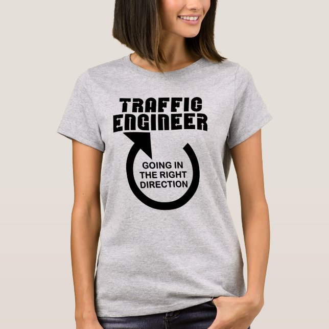 Camiseta Direção Direita do Engenheiro de Tráfego (Frente)