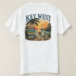 Camiseta Direções de bicicleta de veleiro em Key West