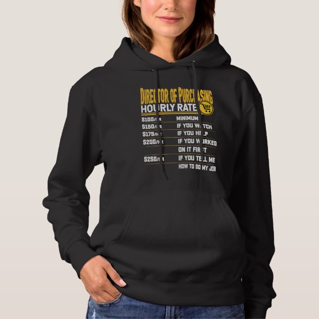 Camiseta Director of Purchasing Hourly Rate  Purchasing Dir (Frente)
