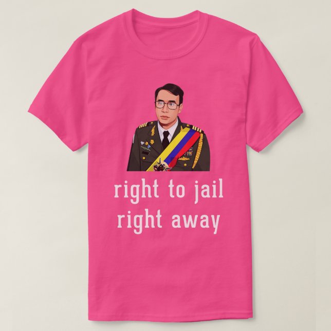 Camiseta Direito à prisão imediatamente 2 (Frente do Design)