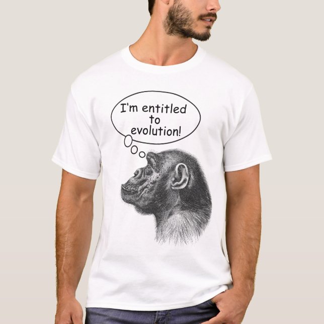 Camiseta Direito da evolução do grande macaco (Frente)