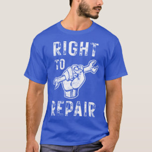 Camiseta Direito de reparar a resistência com a chave ingle