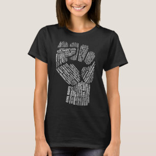Camiseta Direitos civis Liberdade Justiça Polêmica BLM Pow