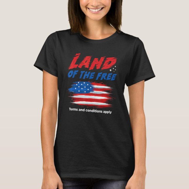 Camiseta Direitos Das Mulheres Terra De Liberdade Termos E  (Frente)