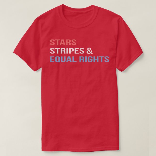 Camiseta Direitos das MulheresEstrelas e Igualdade de Direi (Frente do Design)