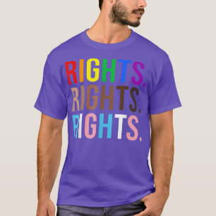 Camiseta Direitos de Direitos Igual a LGBTQ BLM trans gay b