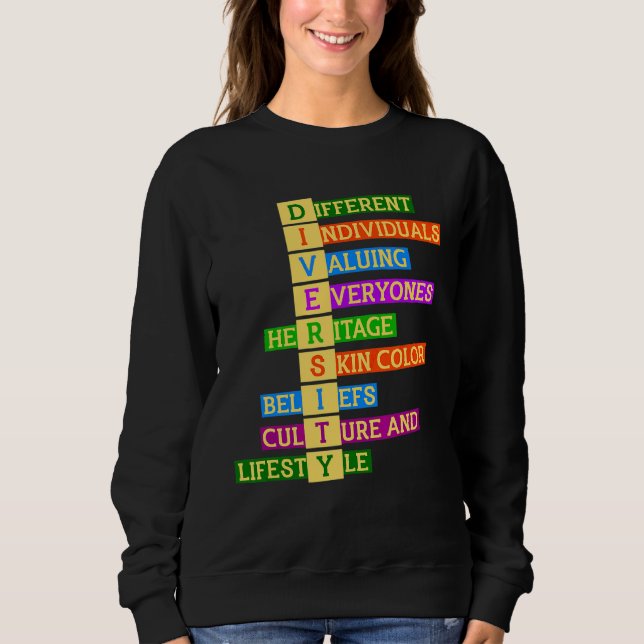 Camiseta Direitos Diversidade bondade Inclusão da Igualdade (Frente)