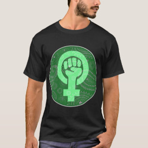 Camiseta Direitos do Aborto Feminista Fist Green Bandana Pr