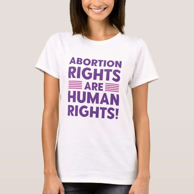 Camiseta Direitos do Aborto São Direitos Humanos (Frente)