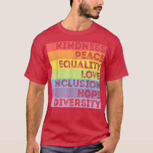 Camiseta Direitos do Homem, bondade Paz, amor, igualdade Di