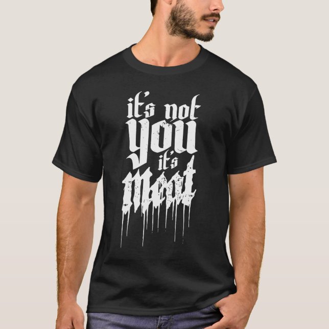 Camiseta Direitos dos animais Góticos com base em vegetais  (Frente)