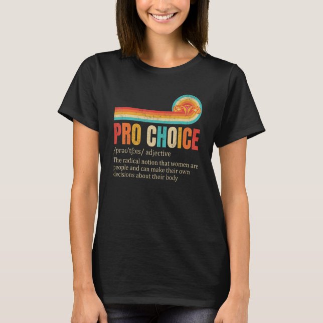 Camiseta Direitos Feministas de Definição Pró Meu Corpo Meu (Frente)