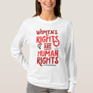 Camiseta Direitos feministas são a favor dos direitos human